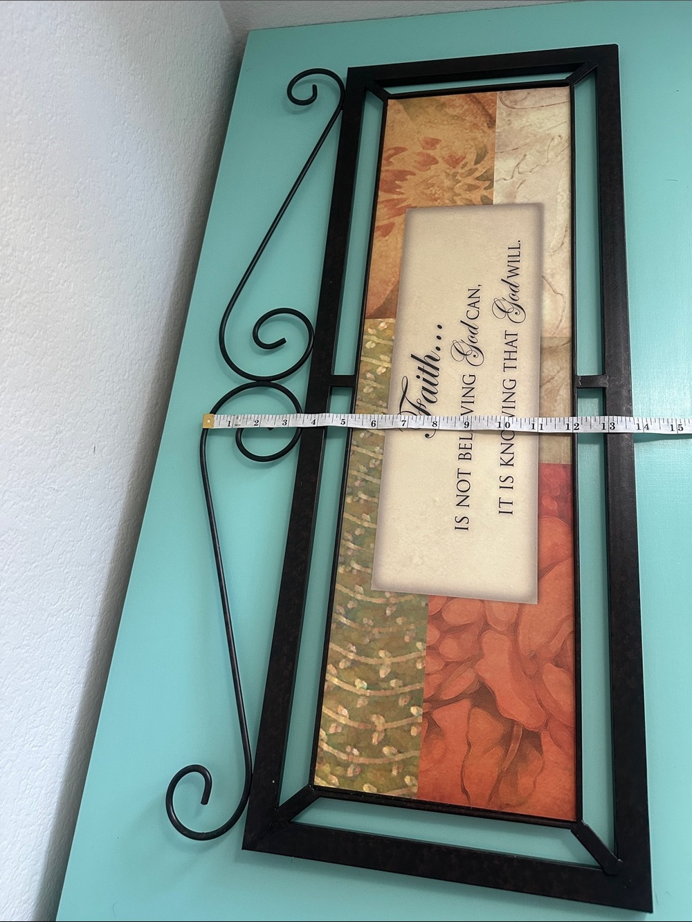 Faith Wall Sign in Black Frame with Earth-Tone Accents-brand new/never used - Picture 6 of 17